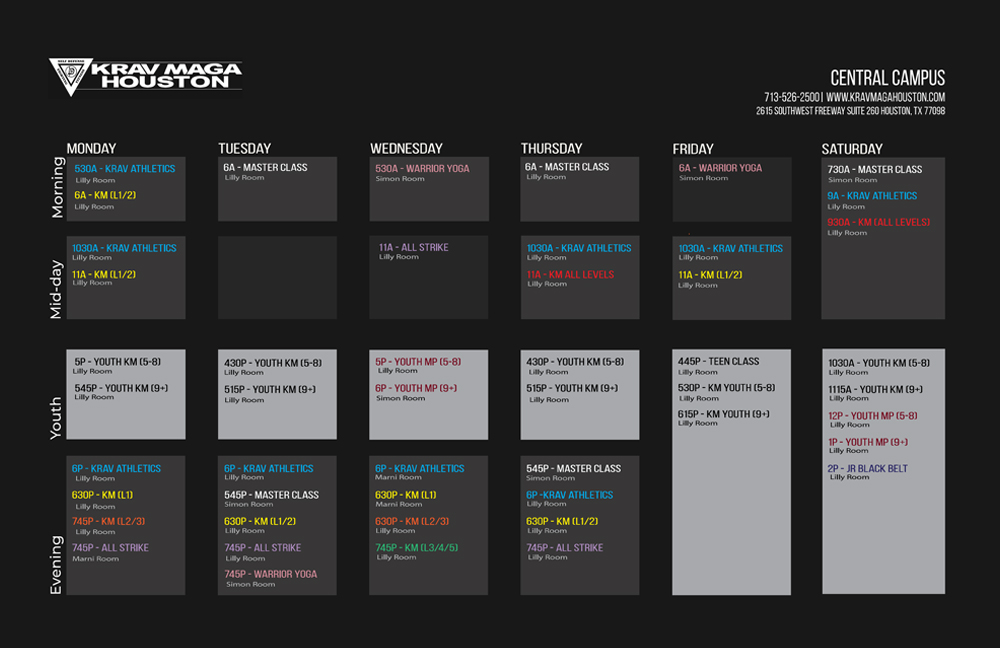 Central Campus Schedule