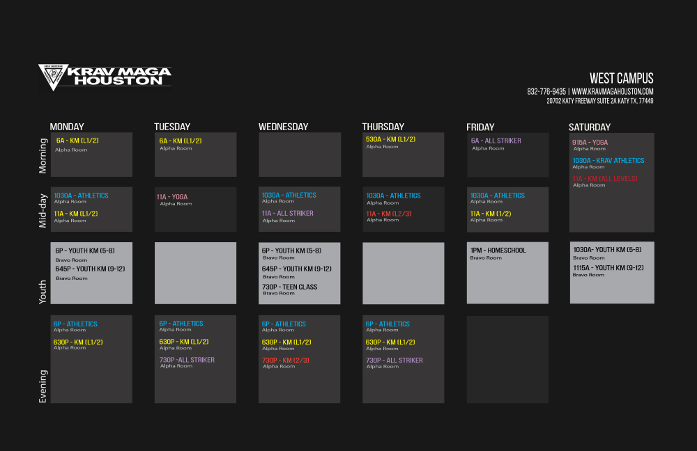 West Campus Schedule