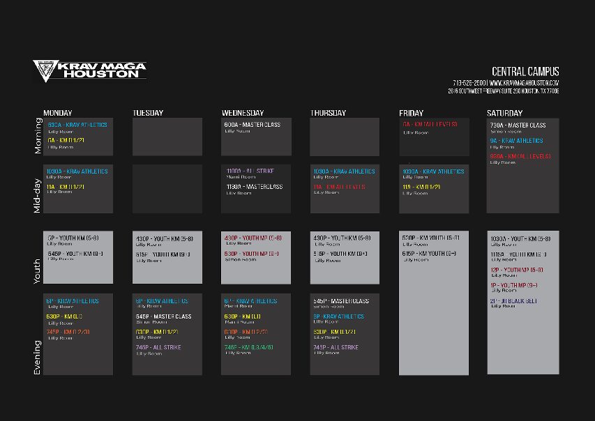 Central Campus Schedule